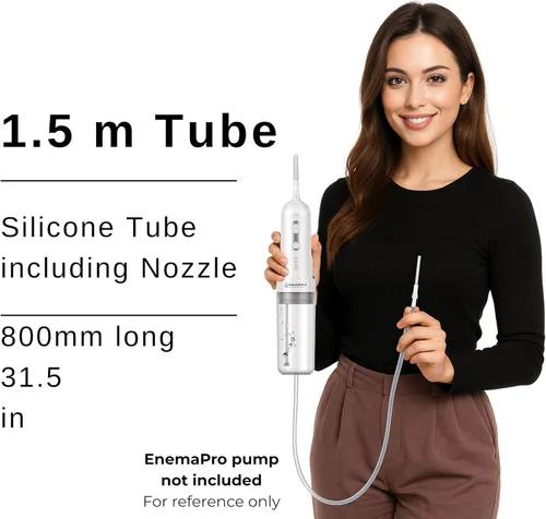 Vista 2 de Tubo de silicona EnemaPro de 4.9 ft con boquilla