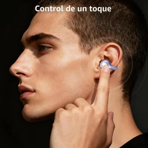 Vista 5 de Monster Open Ear AC225 - Auriculares inalámbricos Bluetooth 6.0, sonido estéreo, ligeros y cómodos auriculares con clip con micrófono ENC