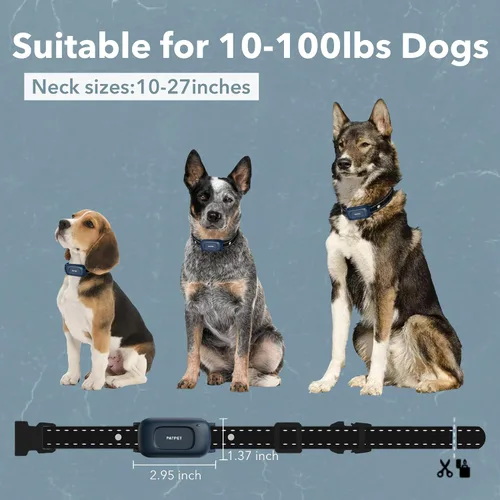 Vista 6 de PATPET Collar de entrenamiento para perros con control remoto, collar de choque impermeable IPX7 de 2000 pies, 4 modos