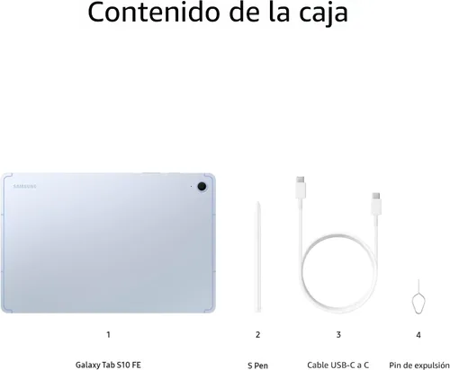 Vista 11 de Samsung Galaxy Tab S10 FE 128GB WiFi Android Tablet, versión estadounidense, azul