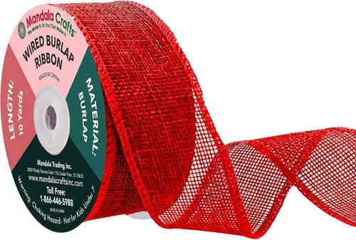 Vista 109 de Mandala Crafts Cinta de arpillera negra de 1.5 pulgadas de ancho para manualidades, rollo de 20 yardas de cinta rústica de arpillera para coronas