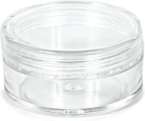 Vista 6 de 25 frascos de plástico transparentes Vivaplex, 0.35 onzas, contenedores cosméticos, con tapas