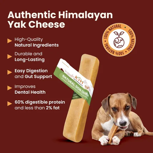 Vista 6 de Queso auténtico del Himalaya de yak para perros - Pequeño (Paquete de 10) - Procedencia de las estribaciones prístinas del Himalaya, sin cuero