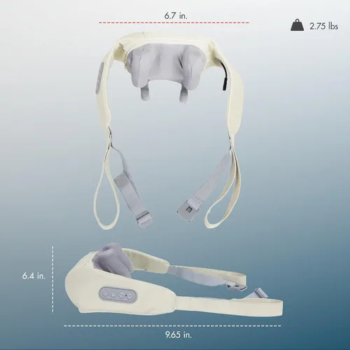 Vista 3 de HEALTHMATE IN9532 Masajeador de hombros y cuello para aliviar el dolor de tejido profundo 6D Shiatsu cuello y hombro con calor recargable