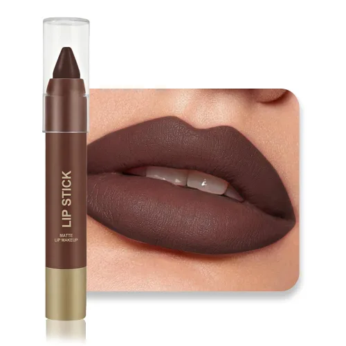 Vista 15 de BINGBRUSH Combo de delineador de labios y lápiz labial 2 en 1, lápiz labial mate, de larga duración, impermeable, lápiz labial, a prueba de manchas