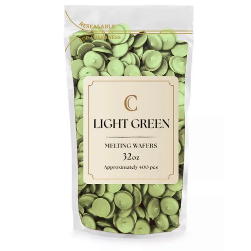 Vista 28 de Merckens - Bolsa de obleas de chocolate para derretir a granel, perfecta para sumergir, postres, hornear y más (1 libra, verde claro) (paquete de 3)