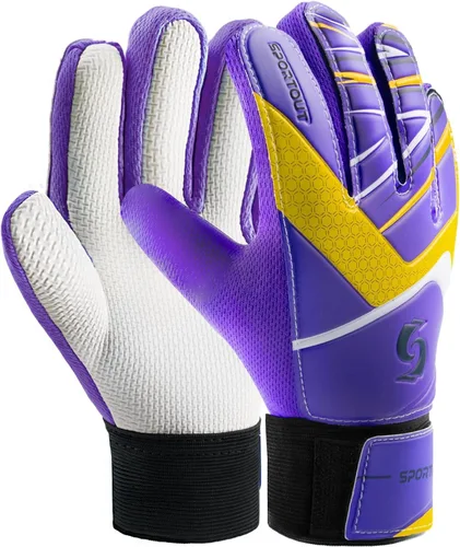 Vista 8 de Sportout Guantes de portero para niños, guantes de fútbol con doble protección en la muñeca y material de látex resistente al desgaste
