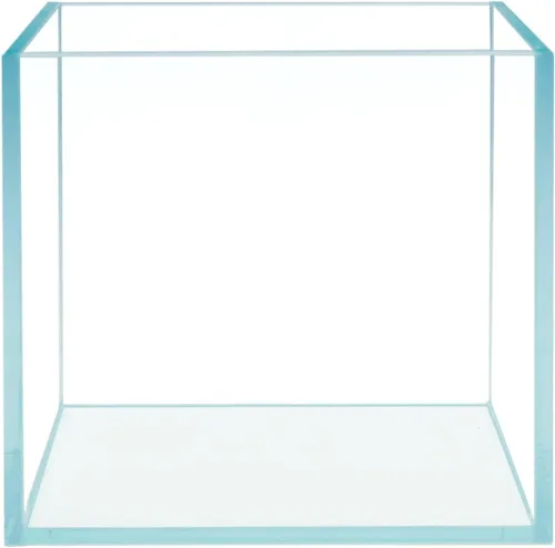 Vista 10 de Nano Tall - Tanque de peces sin marco de hierro bajo en hierro, extra transparente con estilo de aire flotante, para acuarios o terrarios