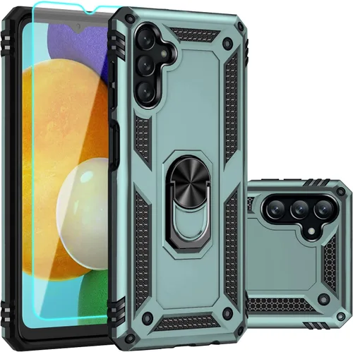 Vista 12 de Funda para Galaxy A13 5G, con protector de pantalla, grado militar, 16 pies, con función de atril magnético, funda protectora para Galaxy A13 5G