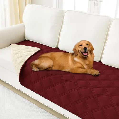 Vista 40 de Smiry Funda impermeable para cama de perro, manta reversible para mascotas para sofá Manta suave lavable para perro, funda a prueba de fugas
