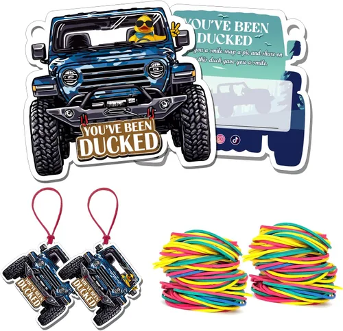 Vista 9 de You've Been Ducked - Tarjeta de juego, tarjeta de juego para Jeep o SUV, etiquetas de pato, pato de goma para etiquetas, diseño de automóvil de 4 4