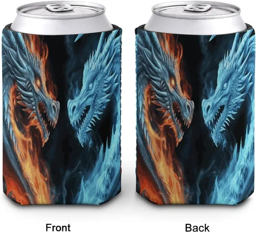 Vista 7 de Ice And Fire Dragons Reusable Insulated Neoprene Iced Coffee Cup Sleeve Funny Drink Sleeve for Cold Beverages Cute Beverage Holder for Iced Coffee