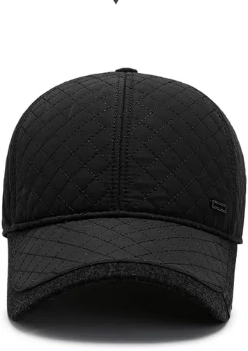 Vista 3 de Gorra de béisbol de invierno para hombre, sombreros de invierno con orejeras, gorras ajustables para clima frío