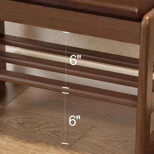 Vista 7 de AQIMUELE Banco pequeño para zapatos, banco de zapatos de 2 niveles con almacenamiento con tapa abatible, zapatero de madera para entrada, pasillo