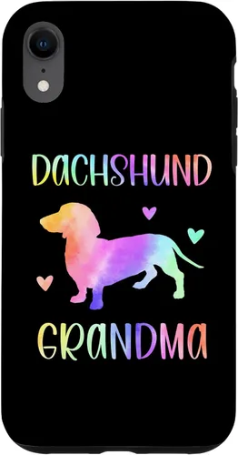Vista 8 de Carcasa para iPhone 14 con diseño de perro salchicha abuela Wiener Dog Nana Rainbow Watercolor Case
