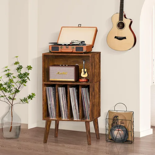 Vista 37 de Lerliuo - Soporte para tocadiscos, soporte para tocadiscos negro con capacidad para hasta 160 álbumes