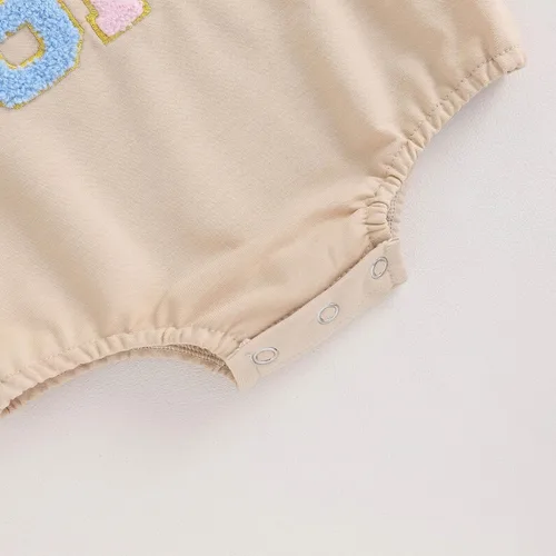Vista 7 de Ropa de Pascua para bebé recién nacida, con bordado de conejo, sudadera con burbujas, traje de bebé niña