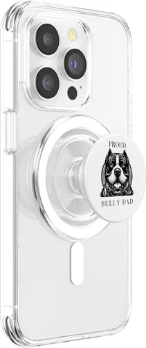 Vista 3 de Bully Dad American Bully XL Pitbull Terrier Dog Support PopSockets MagSafe PopGrip para iPhone