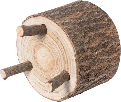 Vista 6 de Vintiquewise Tronco de madera con maceta de corteza con patas de rama de árbol pequeño