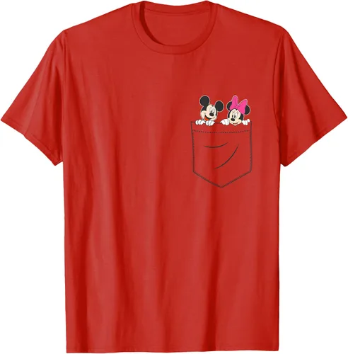 Vista 69 de Disney Mickey & Minnie Mouse - Camiseta de bolsillo pequeño para pareja