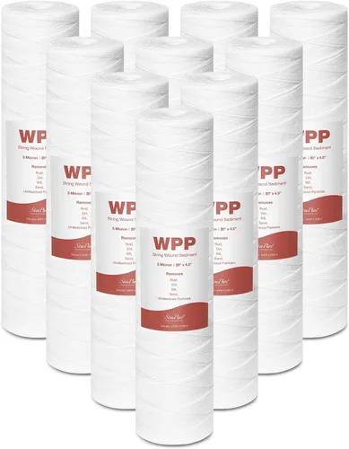 Vista 10 de SimPure - Cartucho de filtro de agua para sedimentos y heridas de 5 micras, 20 x 4.5 pulgadas, repuesto para agua de pozo de sedimentos para toda