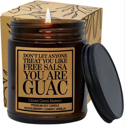 Vista 2 de Vela de Regalo de Amistad para Mujeres No Dejes que Nadie te Trate Como Salsa Gratis Velas Divertidas de Regalo para Amigas Mujeres Regalos