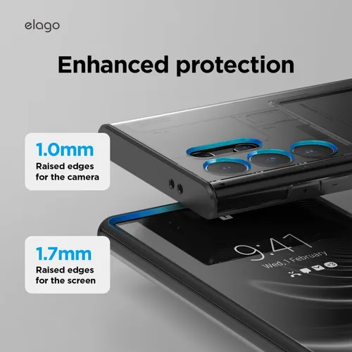 Vista 6 de elago Funda compatible con Samsung Galaxy S24 Ultra, funda de rayos X con soporte para tarjetas, funda protectora de cuerpo completo, a prueba