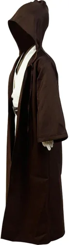Vista 3 de Disfraz de cosplay para niños, túnica con capucha para Obi, versión marrón