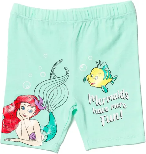 Vista 4 de Disney Princess Ariel Belle Rapunzel Moana - Paquete de 4 pantalones cortos de ciclismo para niñas pequeñas y grandes