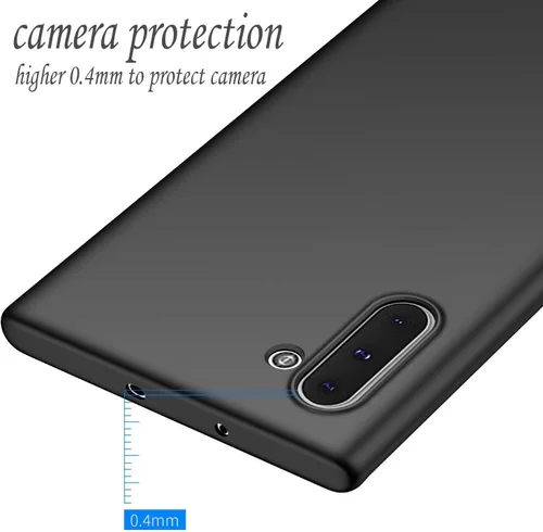 Vista 3 de Funda de teléfono para Samsung Galaxy Note 10 Slim Funda protectora Galaxy Note 10 Premium Material PC Hard Cover (negro)