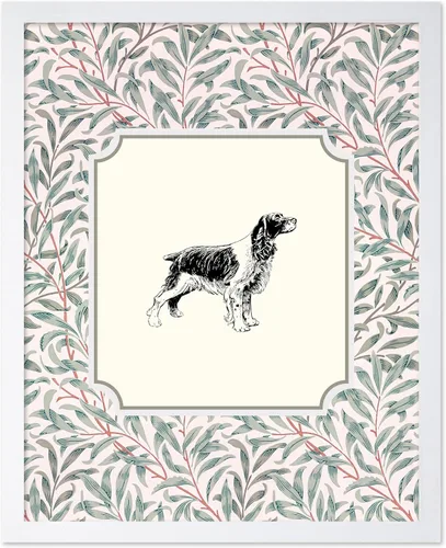 Vista 52 de Poster Master Póster Vintage de Cocker Spaniel Inglés - Impronta Retro de Perro - Arte Floral - Arte de Cachorros - Arte para Amantes de Animales
