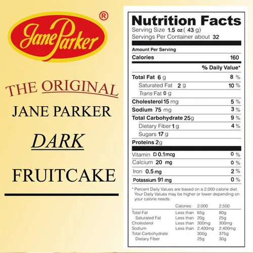 Vista 2 de Jane Parker Fruitcake Dark Fruit Cake - Anillo de 3 libras (48 onzas) en una lata coleccionable de vacaciones (los colores pueden variar)