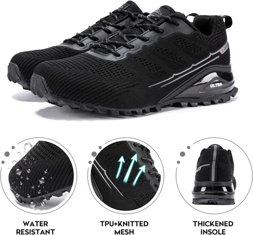 Vista 5 de Kricely Zapato deportivo para hombre, para correr, caminar, hacer senderismo y entrenamiento funcional, para exteriores, calzado informal de hombre
