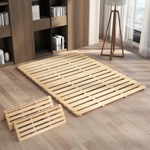Vista 12 de LILYPELLE Base de cama de piso, marco de cama plegable de tatami, placa de cama transpirable a prueba de humedad, cama japonesa de suelo, marco