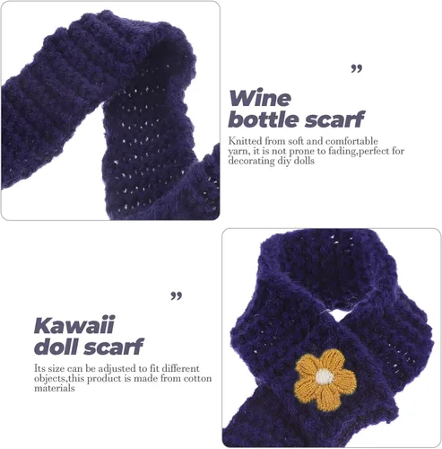 Vista 8 de EXCEART 10 piezas mini muñeca decorativa bufanda de muñeca DIY bufanda kawaii mini bufanda mini casa muñeca bufanda suministro de botella de vino