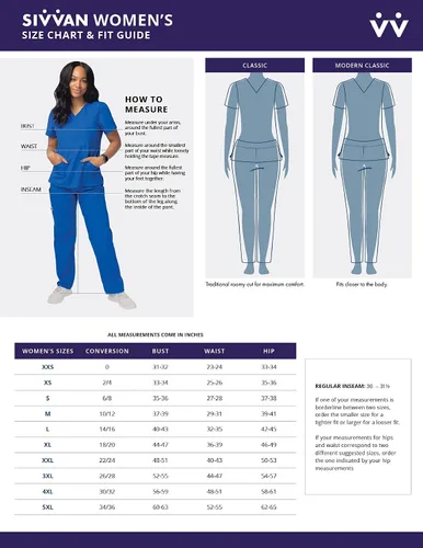 Vista 5 de Sivvan Scrubs for Women - Mock Wrap & Cargo Pants Scrub Set