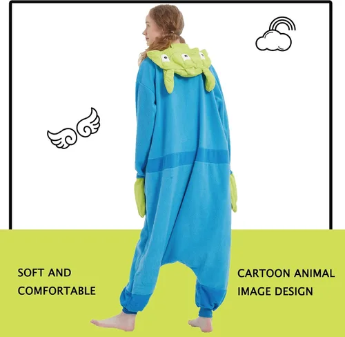 Vista 5 de SWEETXIN Adult Kid Unisex Onesie Pajamas Halloween Christmas Sleepwear Jumpsuit Cosplay Costume Suit for Women and Men