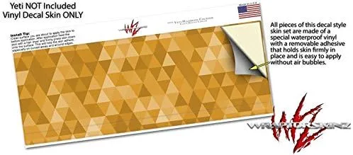 Vista 3 de Mosaico triangular naranja – Calcomanía estilo adhesivo para Yeti Rambler Colster y RTIC Can (refrigerador no incluido)