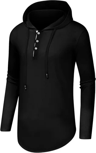 Vista 2 de Aiyino Sudadera deportiva de manga corta y larga para hombre, tallas S-5X, sudadera deportiva de hip hop