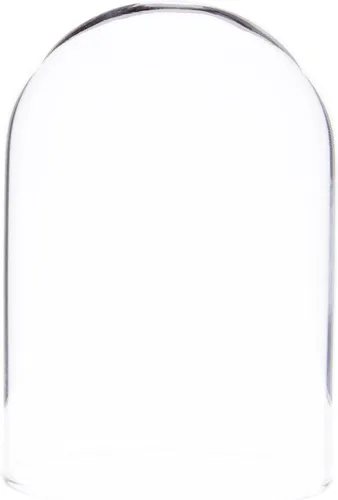 Vista 2 de Plymor 2" x 3" Mini cristal Display Dome Cloche (base de chapa de madera negra)