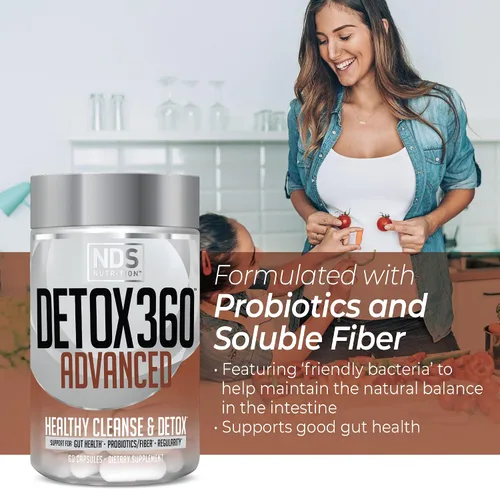 Vista 6 de FitLife Brands Nutrition Detox 360 Advanced - Limpieza y desintoxicación con probióticos y fibra para apoyar la salud y el bienestar intestinal