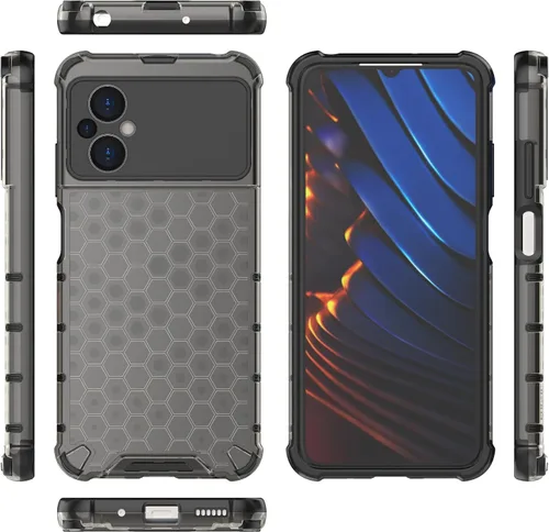 Vista 18 de Funda para Xiaomi Poco M3 cubierta,Funda para Xiaomi Poco M3 Funda 2 en 1 Teléfono Funda Negro