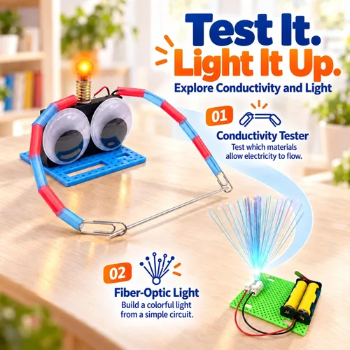 Vista 6 de Kit de circuito eléctrico STEM para niños a partir de 8 años, kit