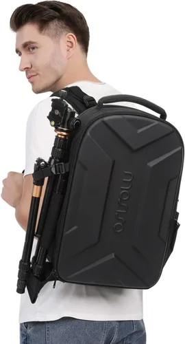 Vista 7 de MOSISO Mochila para cámara, bolsa para cámara de fotografía, funda rígida Negro