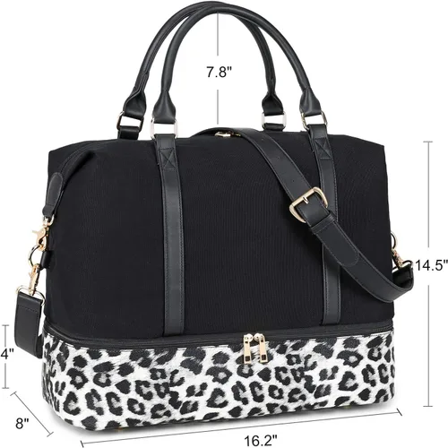 Vista 6 de CAMTOP- Bolso de viaje para mujer de lona para equipaje de mano 6050