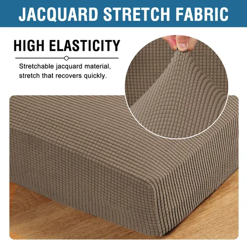 Vista 308 de H.VERSAILTEX Fundas de Cojín de Asiento Individuales Super Elásticas Fundas de Sofá Fundas de Cojín de Sofá Fundas Deslizables Juegos Tela de Sarga