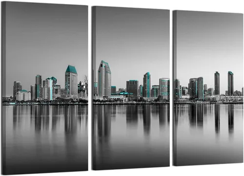 Vista 37 de Arte de pared con puente de Memphis Hernando de Soto, decoración de pared en blanco y negro, paisaje urbano de Tennessee, lienzo, impresión