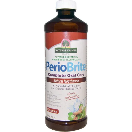 Vista 10 de Enjuague bucal Nature's Answer PerioBrite, sin alcohol, paquete de de 1
