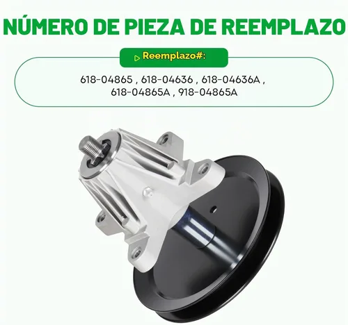 Vista 3 de Youxmoto 918-04865 Conjunto de husillo 918-04865A 618-04865A apto para Cub Cadet/MTD/Troy-Bilt 46 pulgadas LTX1046 LTX1045 Z-Force S 46 LT2000