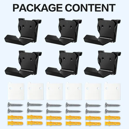 Vista 6 de Controller Wall Mount Holder for PS4PS5Xbox OneSwitch, 6 Pack Controller Stand Headphone Stand, Foldable Universal Game Controller Holder Strong